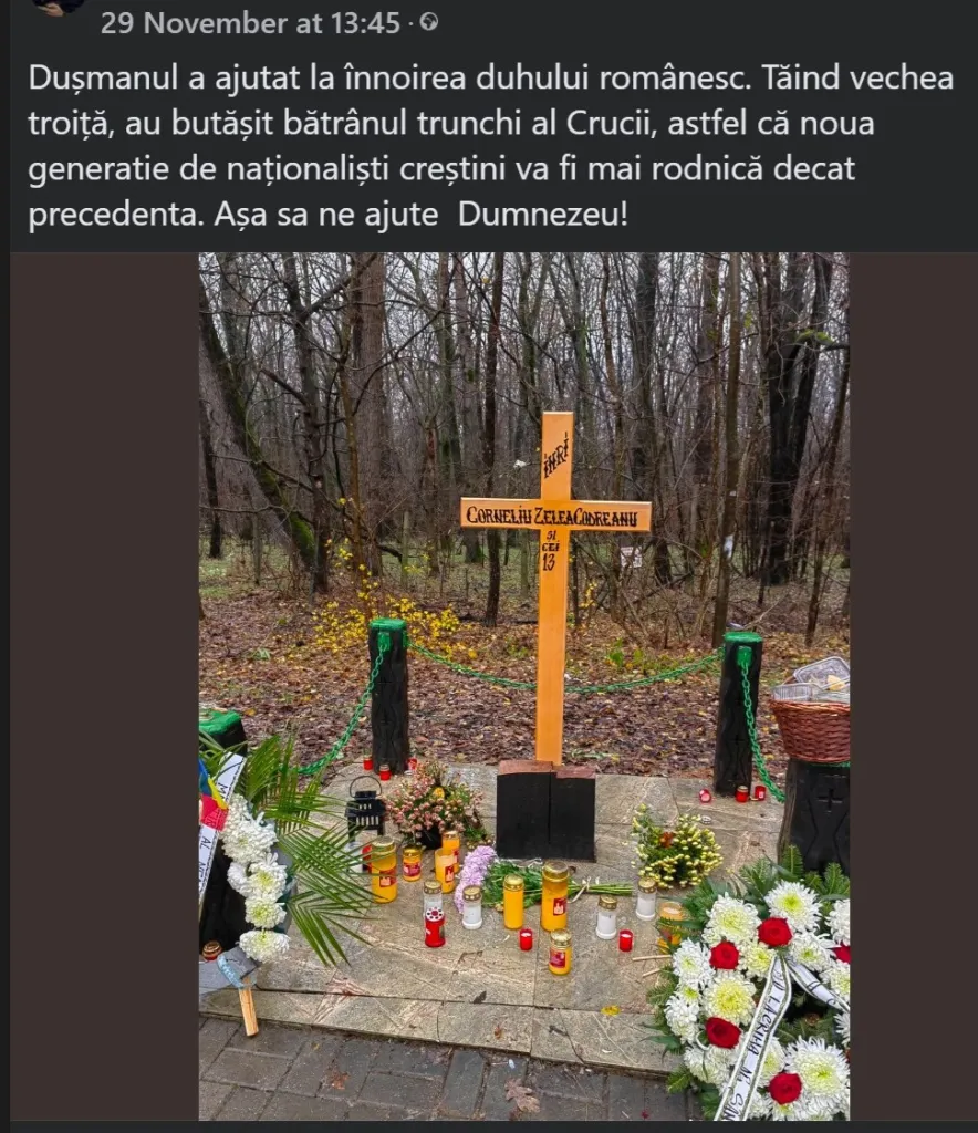 Au dărâmat troița de la Tâncăbești