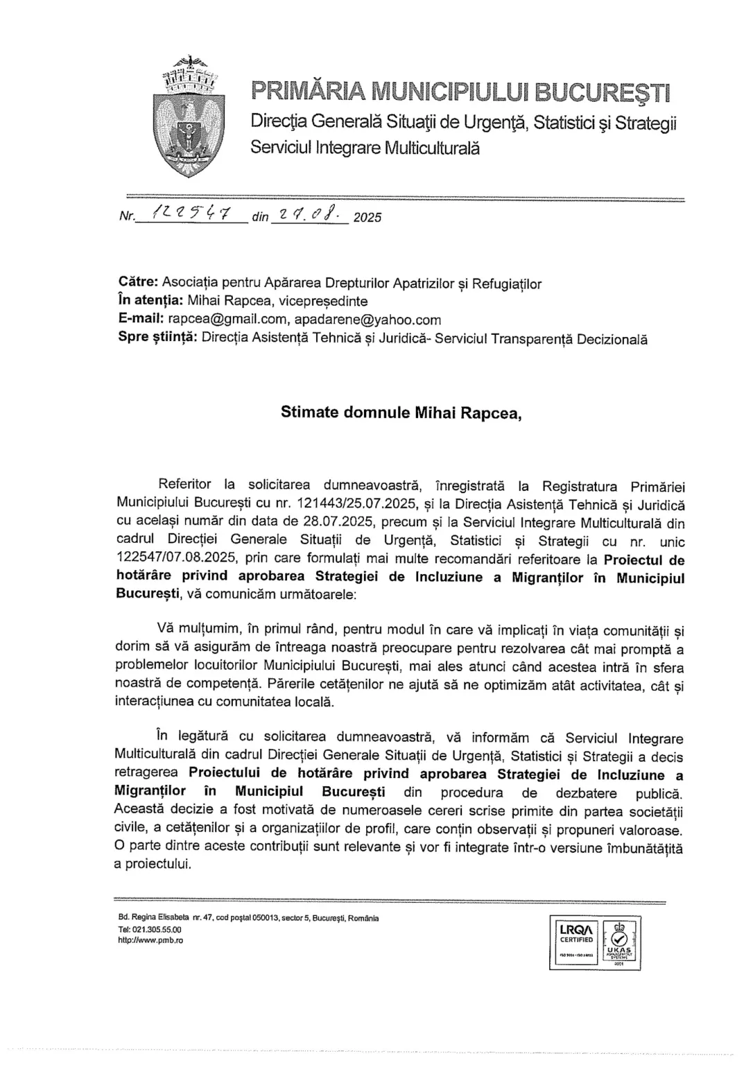 'O victorie a Societății Civile românești: proiectul privind migranții A FOST RETRAS' de Avocat Mihai Rapcea